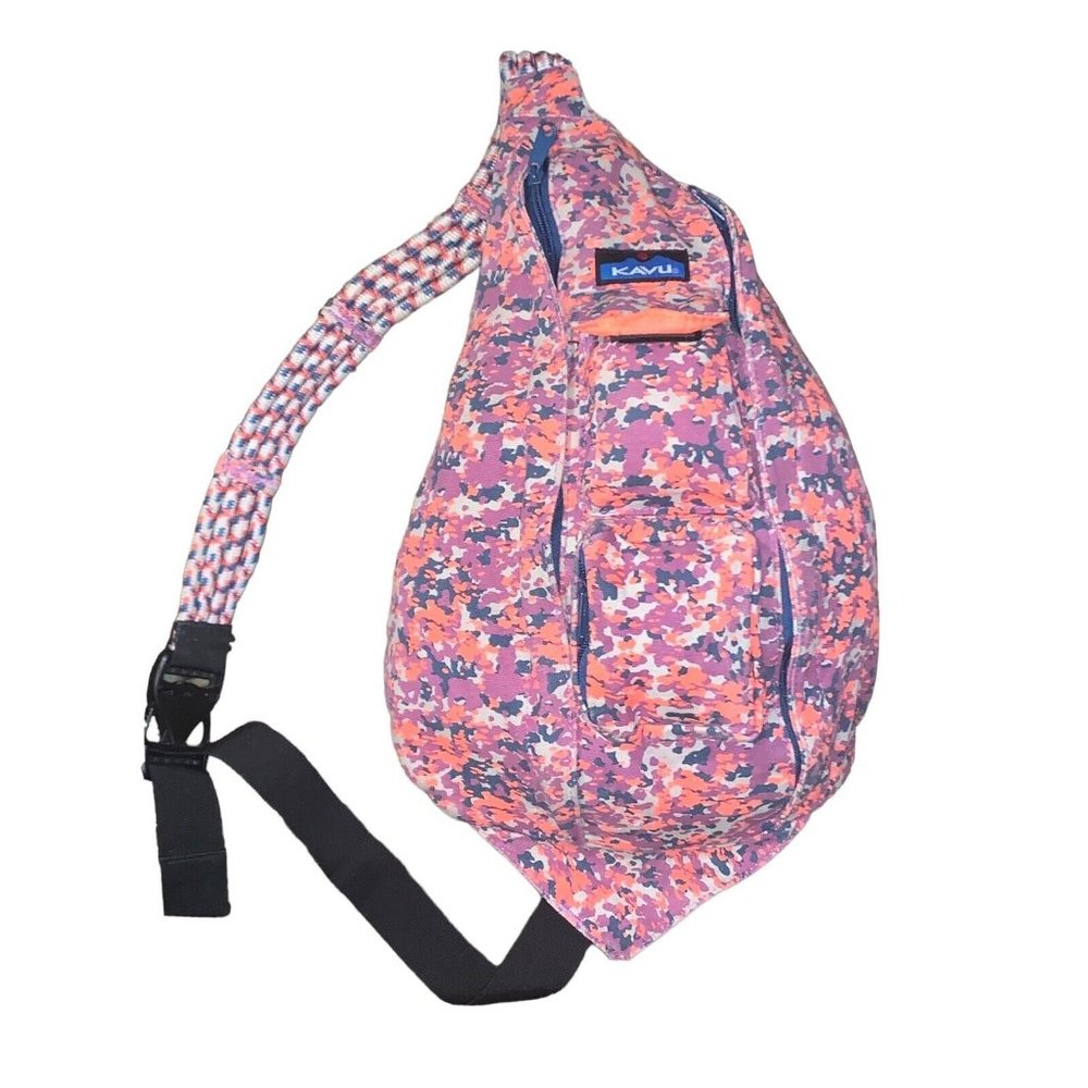 Kavu Pink and Purple Patterned Backpack